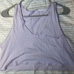 American eagle light purple muscle tee cop top
